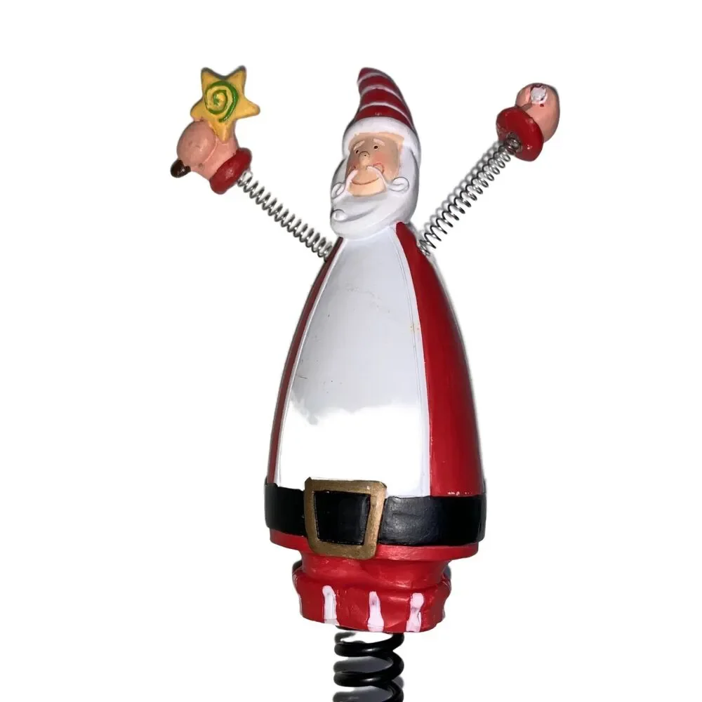 Christmas Holiday Santa Claus Springy Bobble Head Desk Top Decoration